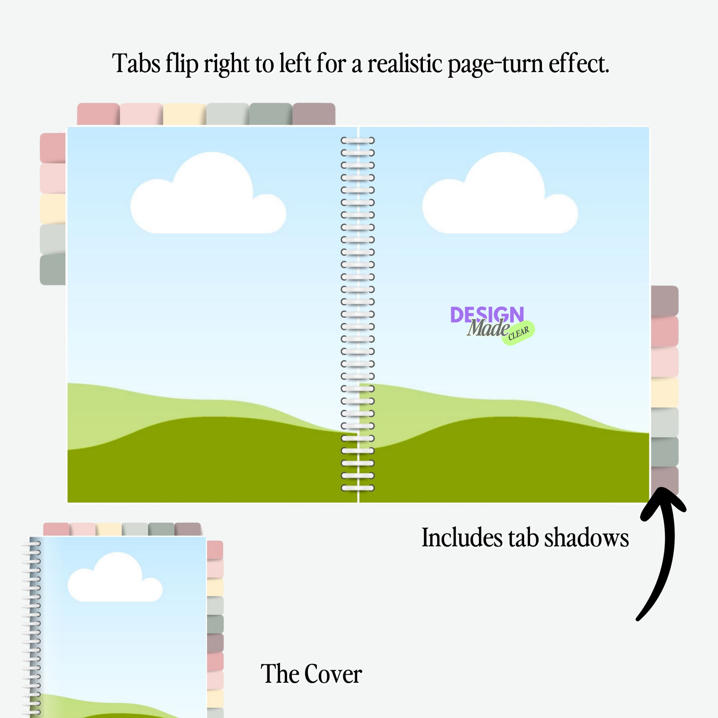 Earthtones Digital Planner Binder Mockup - PLR ONLY