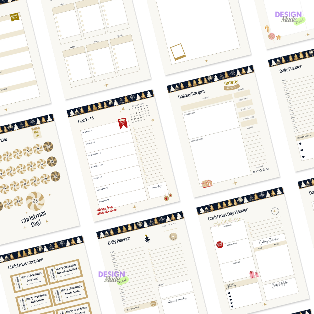 2026 Blue Christmas Digital Planner
