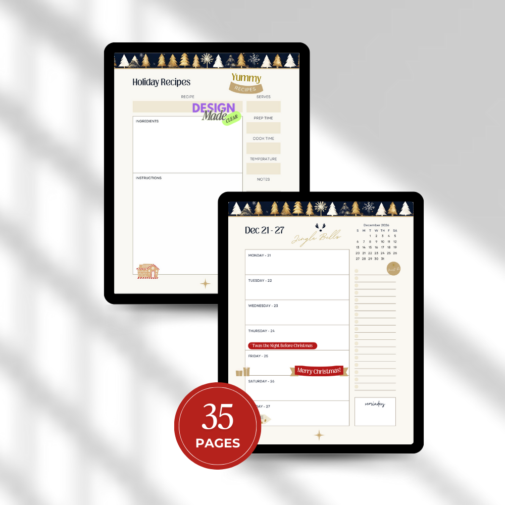 2026 Blue Christmas Digital Planner