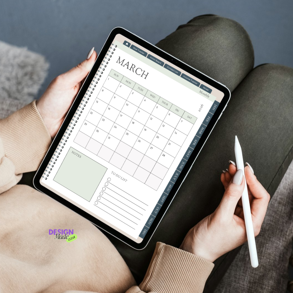 Green and Pink 2026 Digital Planner