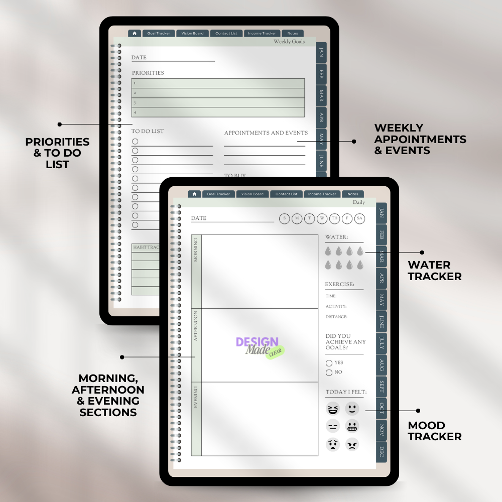 Green and Pink 2026 Digital Planner
