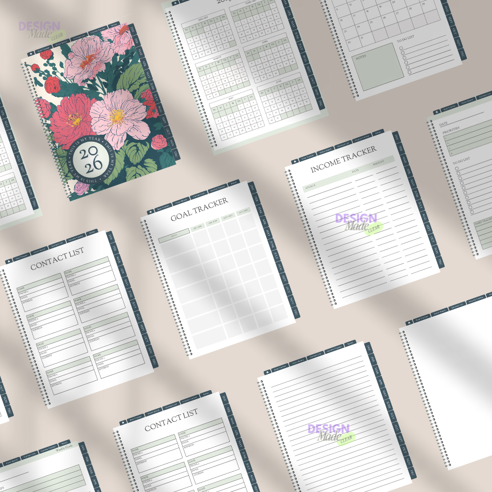 Green and Pink 2026 Digital Planner