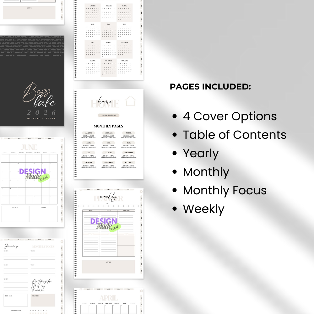 2026 Boss Babe Digital Planner