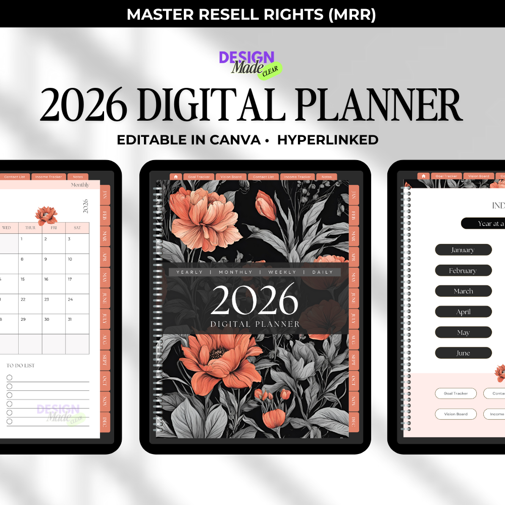 Orange 2026 Digital Planner