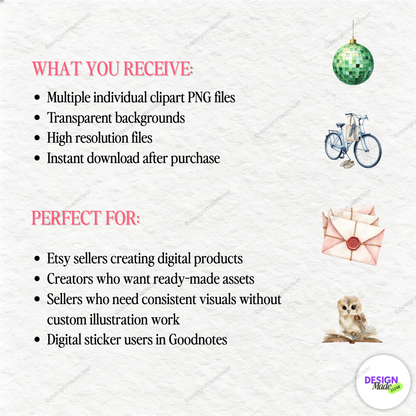 300+ Watercolor Clipart PNG Bundle