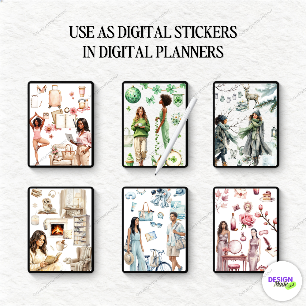 300+ Watercolor Clipart PNG Bundle