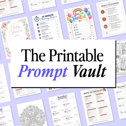 The Printable Prompt Vault