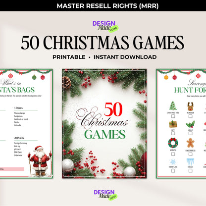Christmas Games Printable with Resell Rights