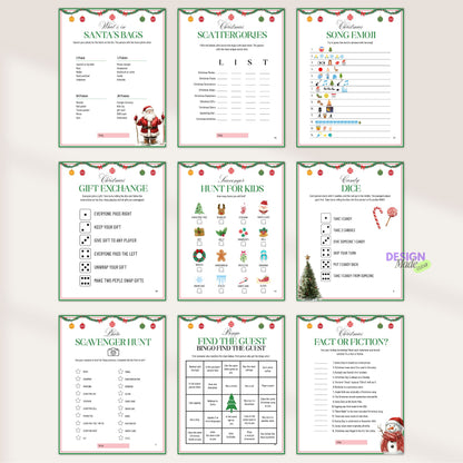 Christmas Games Printable with Resell Rights