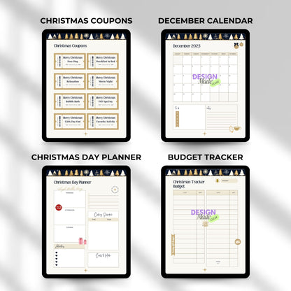 2025 Blue Christmas Digital Planner with Resell Rights