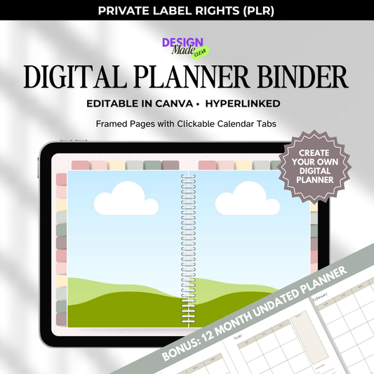 Earthtones Digital Planner Binder Mockup - PLR ONLY