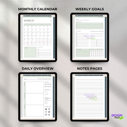 Green and Pink 2026 Digital Planner