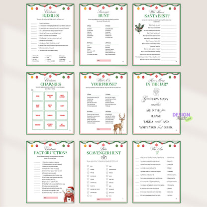 Christmas Games Printable with Resell Rights