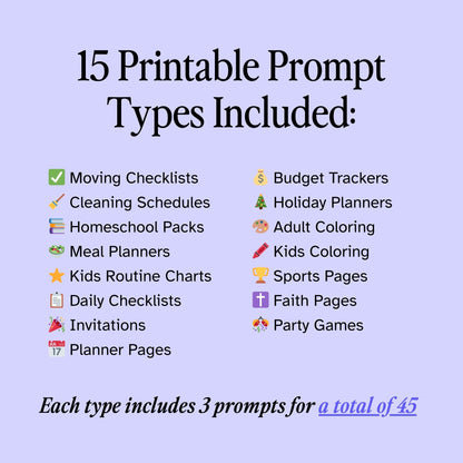 The Printable Prompt Vault