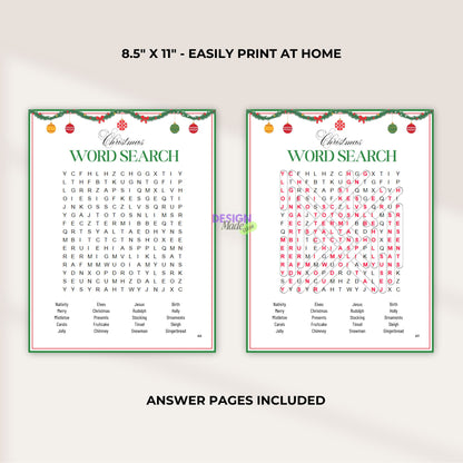 Christmas Games Printable with Resell Rights