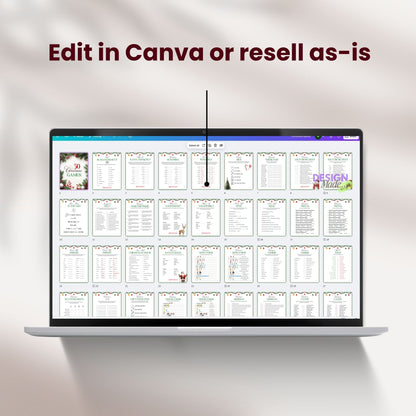 Christmas Games Printable with Resell Rights