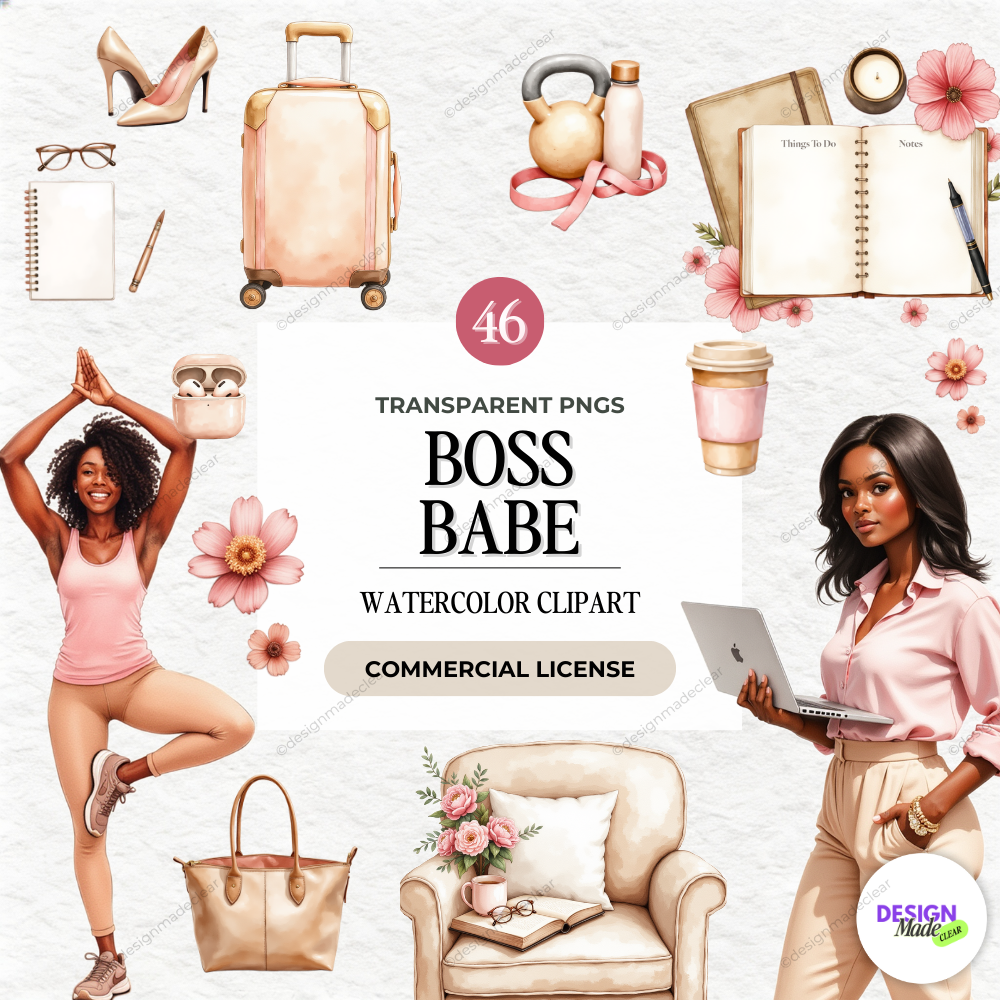 300+ Watercolor Clipart PNG Bundle